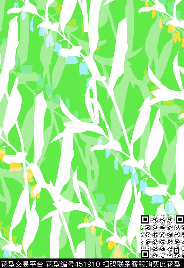 清新叶子湖水绿传统印花华亿平台下载（图片编号: 451910） - 瓦栏（Walan）