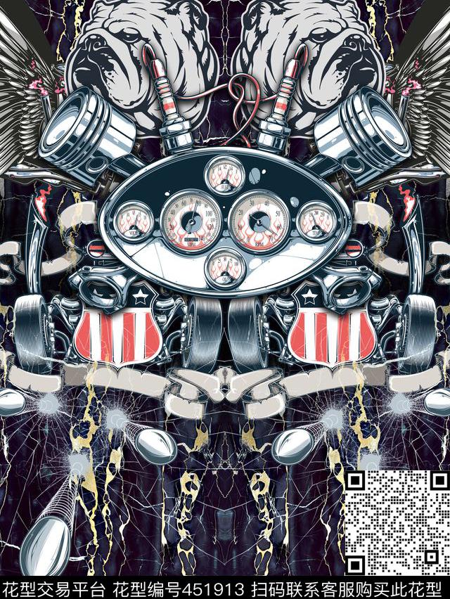 潮流抽象定位数码印花华亿平台下载（图片编号: 451913） - 瓦栏（Walan）