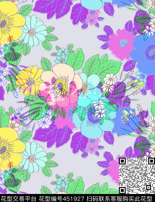 复古花卉古朴传统印花华亿平台下载（图片编号: 451927） - 瓦栏（Walan）