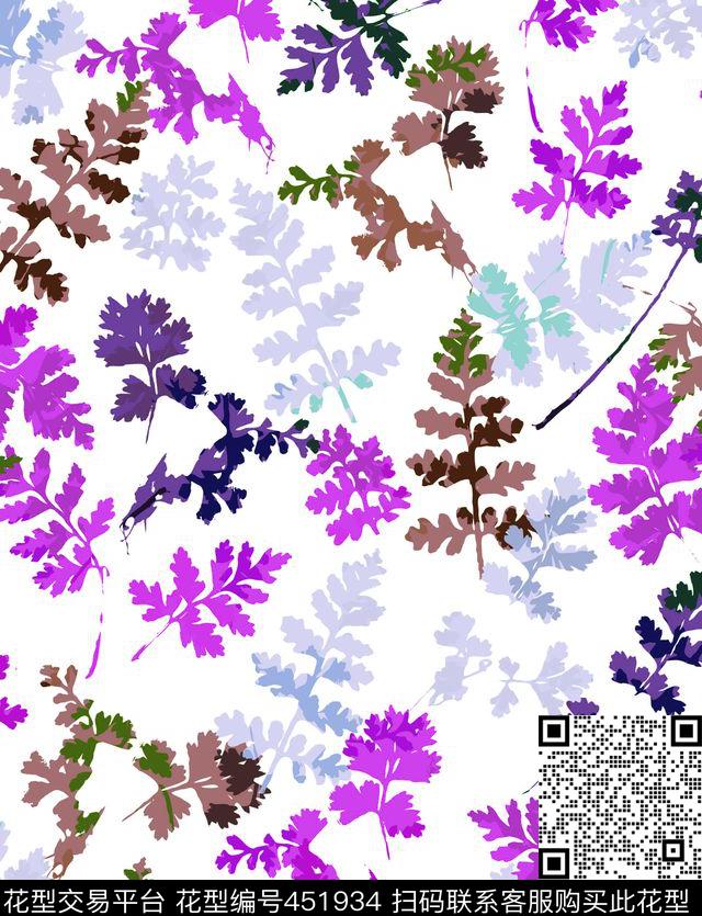 清新海藻叶子传统印花华亿平台下载（图片编号: 451934） - 瓦栏（Walan）