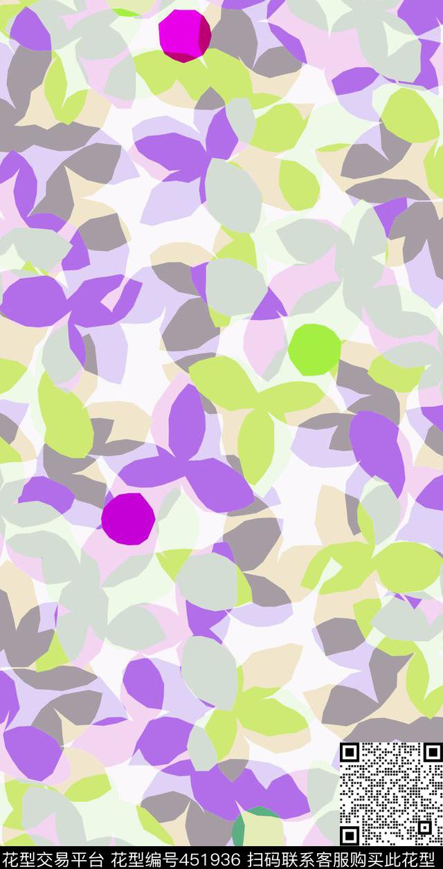 简笔简约花卉传统印花华亿平台下载（图片编号: 451936） - 瓦栏（Walan）
