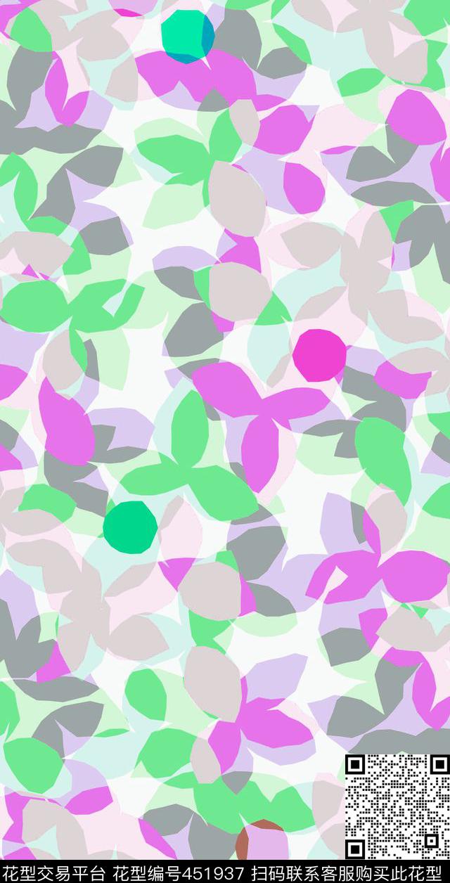 简笔简约花卉传统印花华亿平台下载（图片编号: 451937） - 瓦栏（Walan）