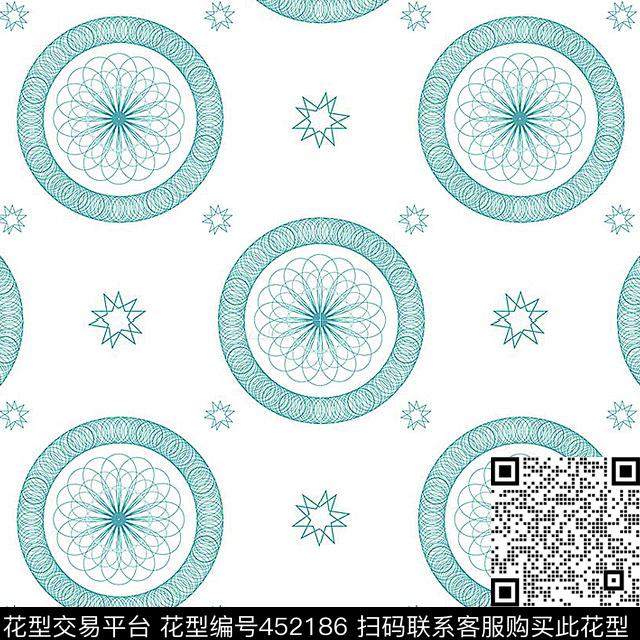 几何圆圈时尚传统印花华亿平台下载（图片编号: 452186） - 瓦栏（Walan）