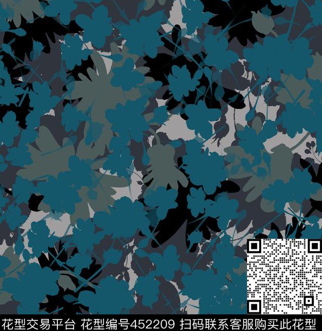 衬衫华亿平台风格化花卉复古传统印花华亿平台下载（图片编号: 452209） - 瓦栏（Walan）