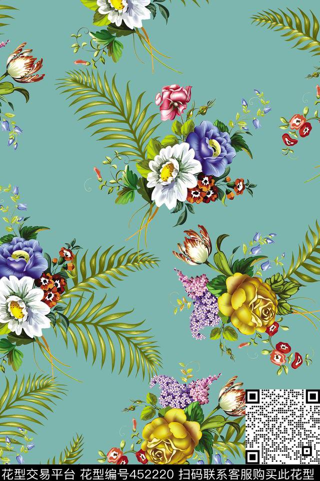 男装棕榈树热带华亿平台数码印花华亿平台下载（图片编号: 452220） - 瓦栏（Walan）