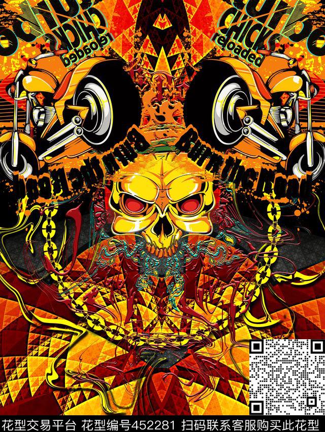 潮流抽象定位数码印花华亿平台下载（图片编号: 452281） - 瓦栏（Walan）