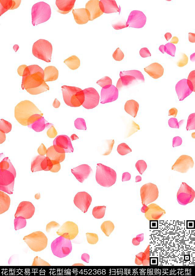 花卉玫瑰花田园数码印花华亿平台下载（图片编号: 452368） - 瓦栏（Walan）