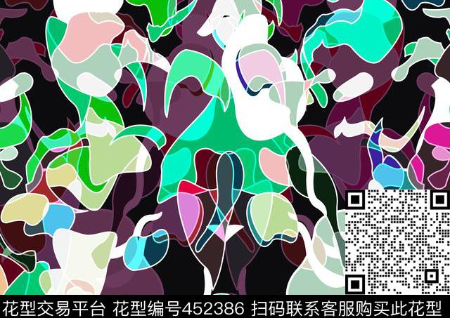 新式迷彩色块传统印花华亿平台下载（图片编号: 452386） - 瓦栏（Walan）