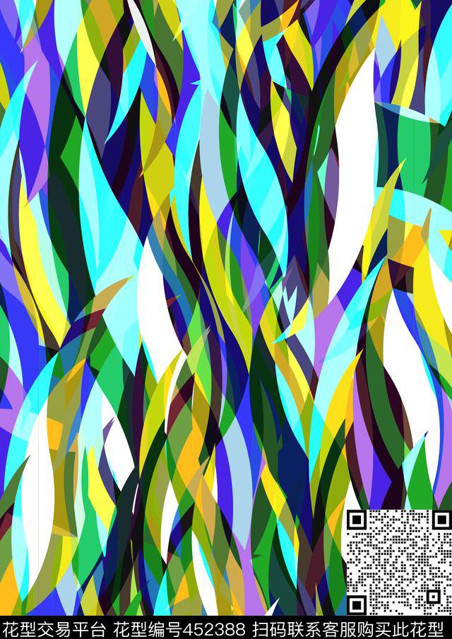 抽象流线色彩光影传统印花华亿平台下载（图片编号: 452388） - 瓦栏（Walan）
