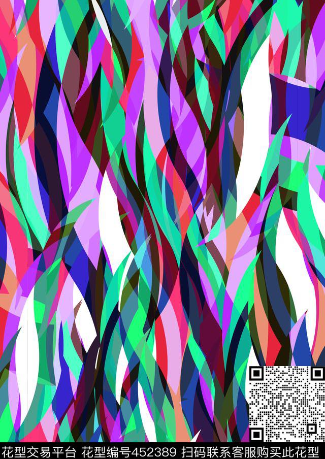 抽象流线色彩光影传统印花华亿平台下载（图片编号: 452389） - 瓦栏（Walan）