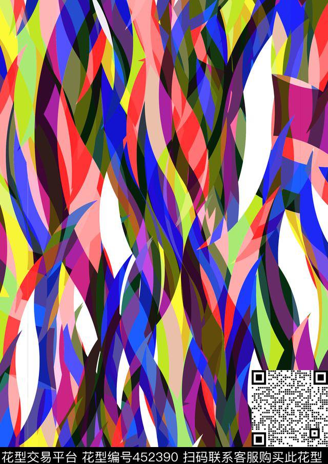 抽象流线色彩光影传统印花华亿平台下载（图片编号: 452390） - 瓦栏（Walan）