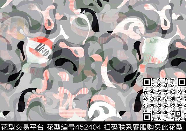 抽象迷彩新式传统印花华亿平台下载（图片编号: 452404） - 瓦栏（Walan）