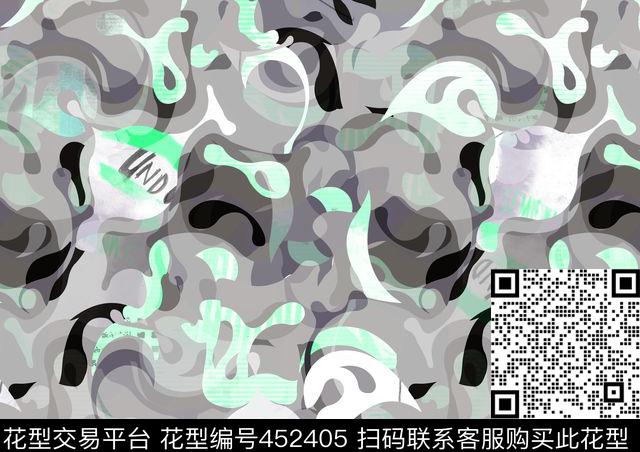 抽象迷彩新式传统印花华亿平台下载（图片编号: 452405） - 瓦栏（Walan）