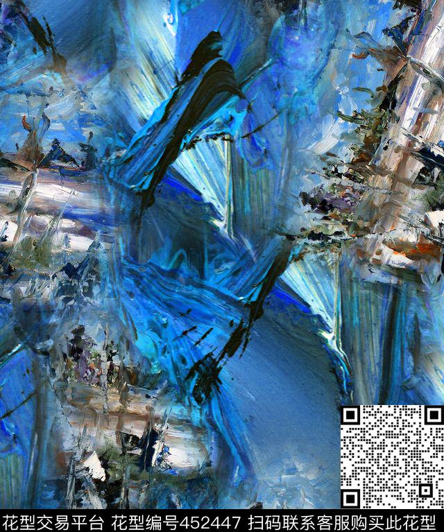 抽象电影场景山川风景女装数码印花华亿平台下载（图片编号: 452447） - 瓦栏（Walan）