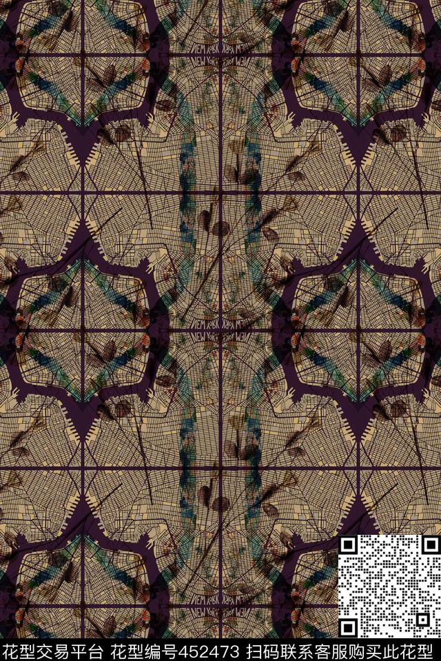 大牌时尚复古纽约城市建筑缩略图流行数码印花华亿平台下载（图片编号: 452473） - 瓦栏（Walan）