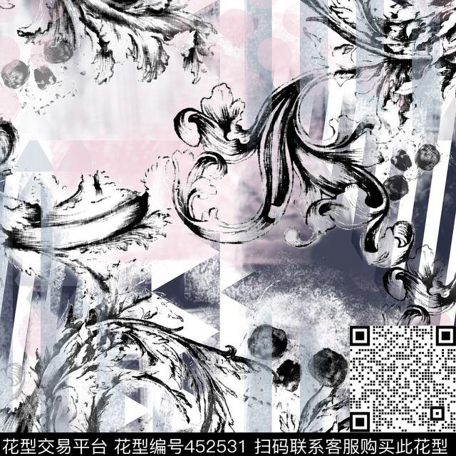 复古花纹民族风传统印花华亿平台下载（图片编号: 452531） - 瓦栏（Walan）