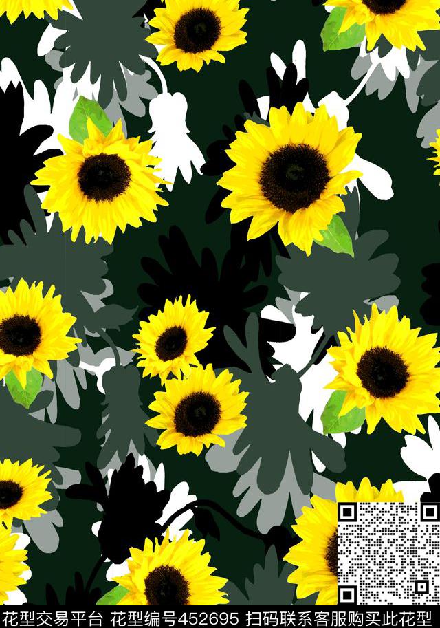 风格化花卉男装华亿平台衬衫华亿平台数码印花华亿平台下载（图片编号: 452695） - 瓦栏（Walan）