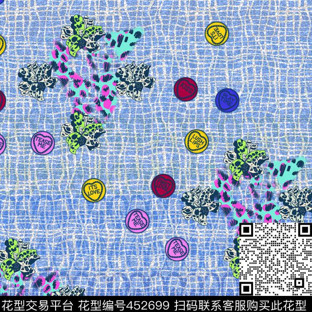 组合风格豹纹花卉传统印花华亿平台下载（图片编号: 452699） - 瓦栏（Walan）