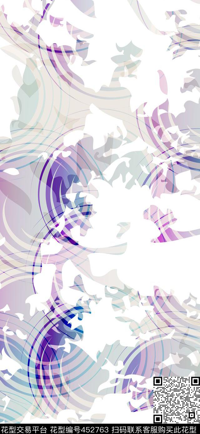 抽象几何传统印花华亿平台下载（图片编号: 452763） - 瓦栏（Walan）