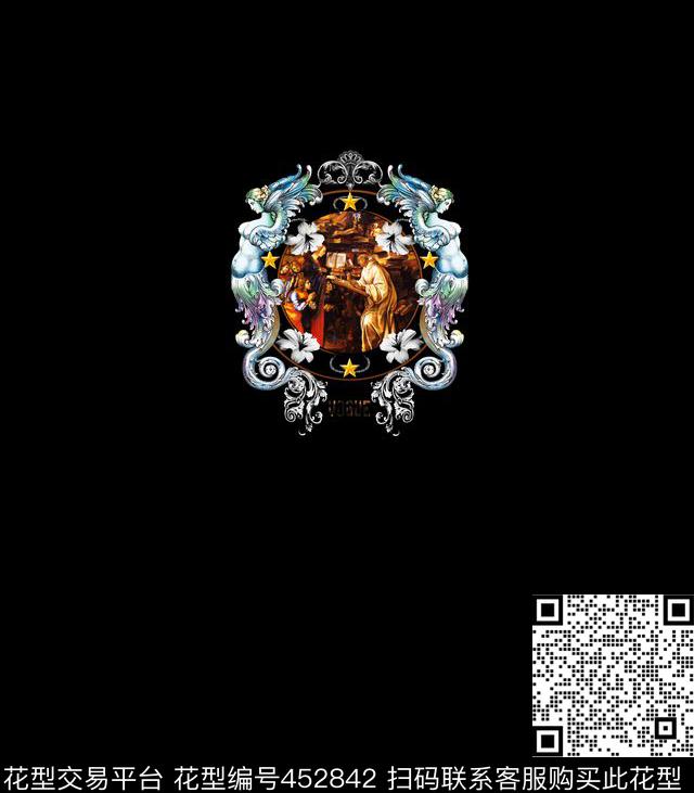 男装时尚宗教圣经数码印花华亿平台下载（图片编号: 452842） - 瓦栏（Walan）