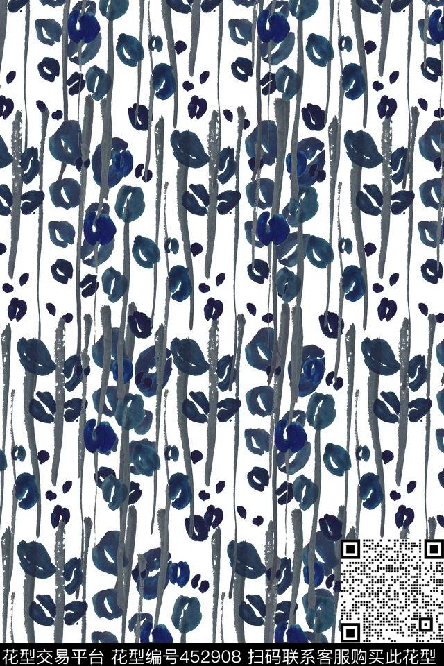 手绘原创水彩数码印花华亿平台下载（图片编号: 452908） - 瓦栏（Walan）