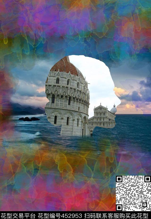 时尚人物风景数码印花华亿平台下载（图片编号: 452953） - 瓦栏（Walan）