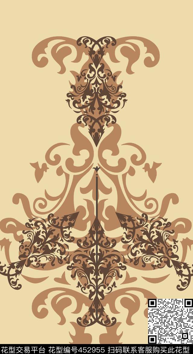 复古花纹优雅传统印花华亿平台下载（图片编号: 452955） - 瓦栏（Walan）