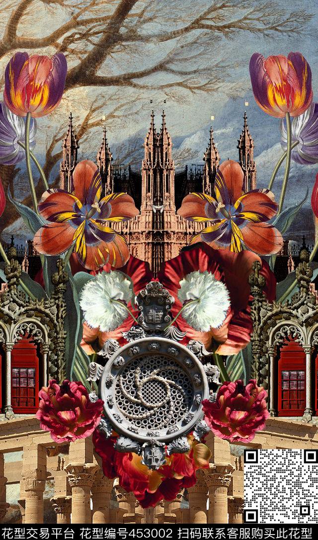 城池印花定位复古数码印花华亿平台下载（图片编号: 453002） - 瓦栏（Walan）