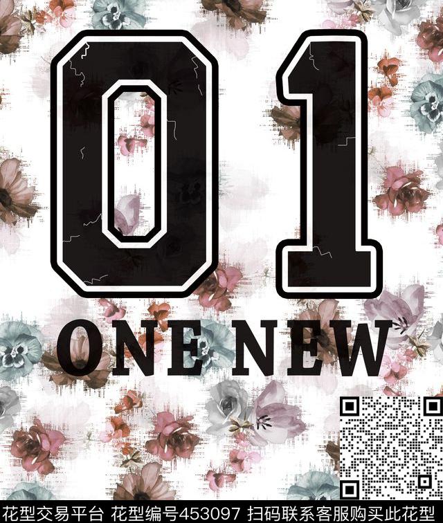 T恤卫衣花卉女装抽象花卉数码印花华亿平台下载（图片编号: 453097） - 瓦栏（Walan）