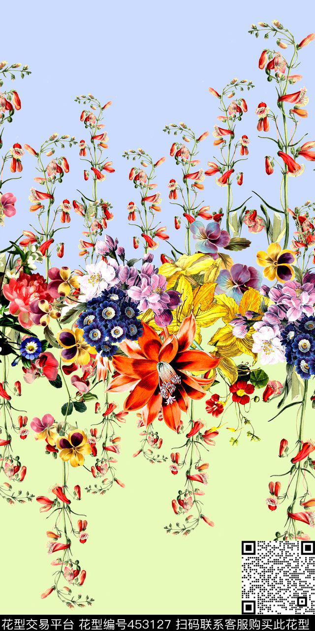 大牌时尚花卉数码印花华亿平台下载（图片编号: 453127） - 瓦栏（Walan）