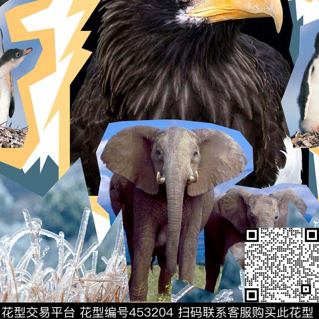 创意动物男装华亿平台数码印花华亿平台下载（图片编号: 453204） - 瓦栏（Walan）