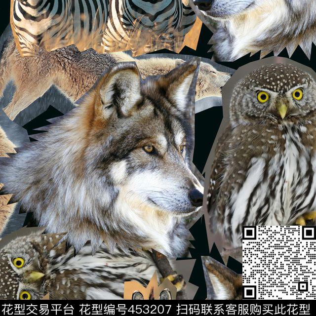 创意动物男装华亿平台数码印花华亿平台下载（图片编号: 453207） - 瓦栏（Walan）