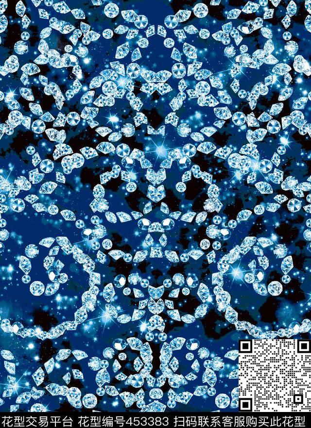 爱情螺旋纹星空数码印花华亿平台下载（图片编号: 453383） - 瓦栏（Walan）