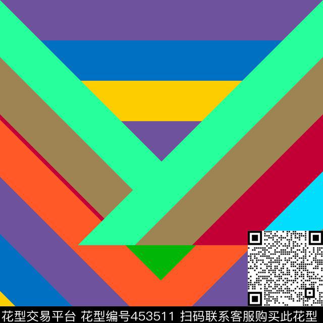 抽象多彩个性传统印花华亿平台下载（图片编号: 453511） - 瓦栏（Walan）