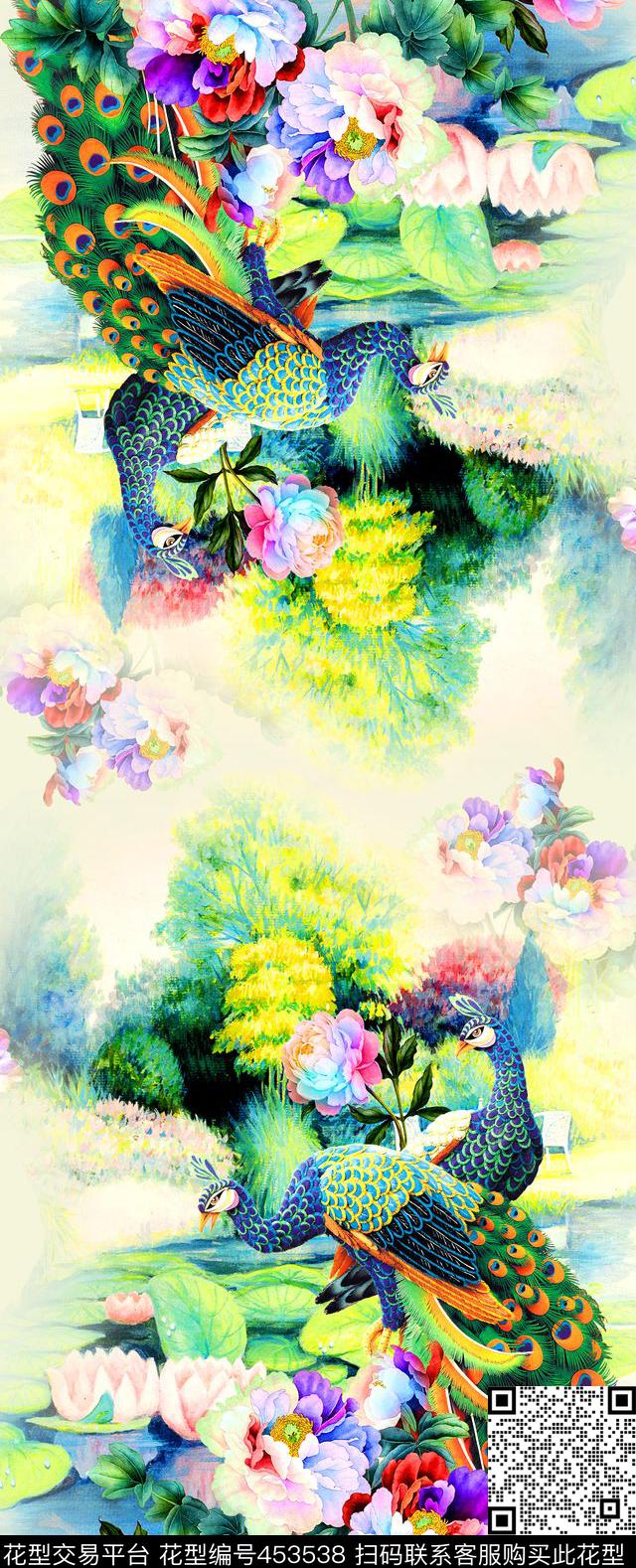 时尚围巾丝巾数码印花华亿平台下载（图片编号: 453538） - 瓦栏（Walan）