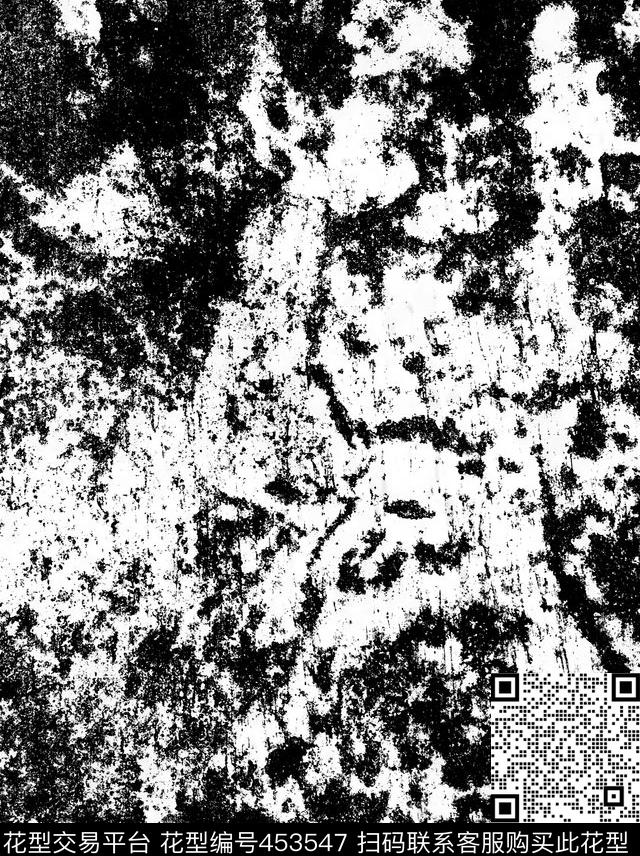 潮酷黑白古旧数码印花华亿平台下载（图片编号: 453547） - 瓦栏（Walan）