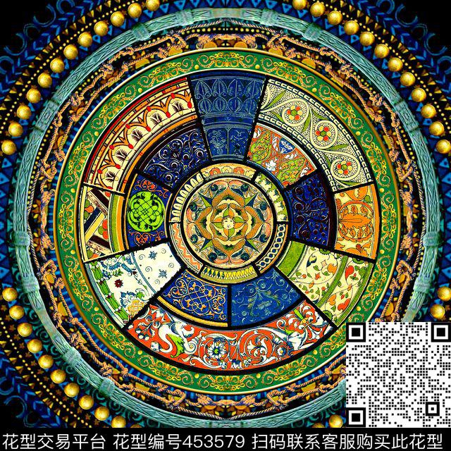 时尚围巾丝巾数码印花华亿平台下载（图片编号: 453579） - 瓦栏（Walan）