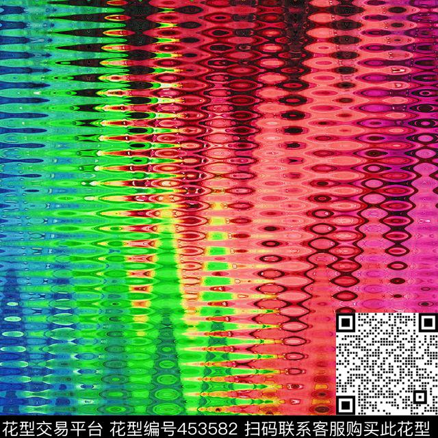 抽象潮流时尚数码印花华亿平台下载（图片编号: 453582） - 瓦栏（Walan）