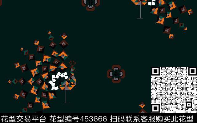 男装华亿平台复古彩拔几何孔雀传统印花华亿平台下载（图片编号: 453666） - 瓦栏（Walan）