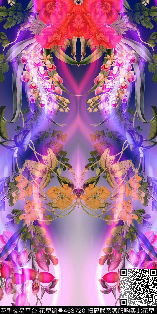 定位对称渐变数码印花华亿平台下载（图片编号: 453720） - 瓦栏（Walan）