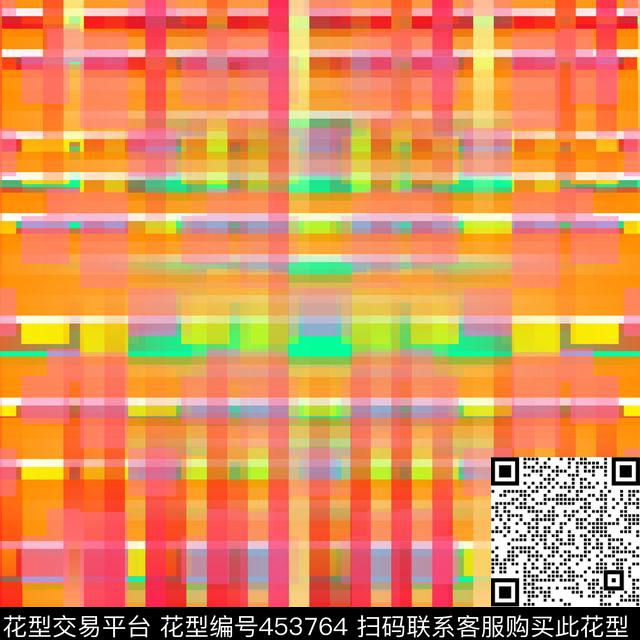 抽象条格数码印花华亿平台下载（图片编号: 453764） - 瓦栏（Walan）
