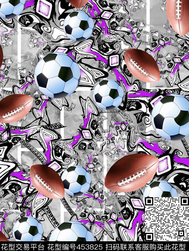 橄榄球格子男装数码印花华亿平台下载（图片编号: 453825） - 瓦栏（Walan）