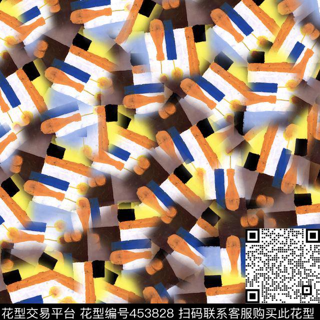 时尚花瓶钢琴数码印花华亿平台下载（图片编号: 453828） - 瓦栏（Walan）