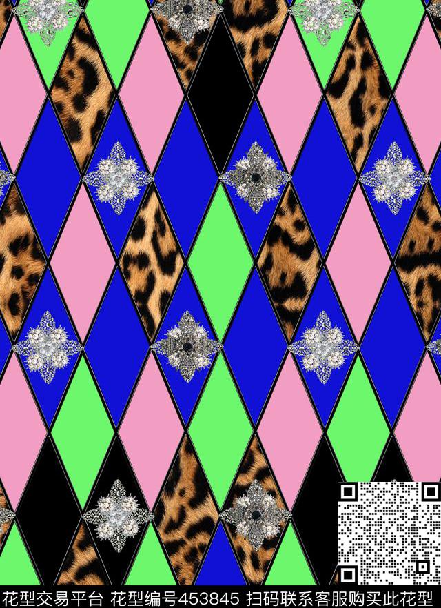 豹纹大牌服装数码印花华亿平台下载（图片编号: 453845） - 瓦栏（Walan）
