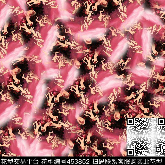 时尚裸体艺术数码印花华亿平台下载（图片编号: 453852） - 瓦栏（Walan）