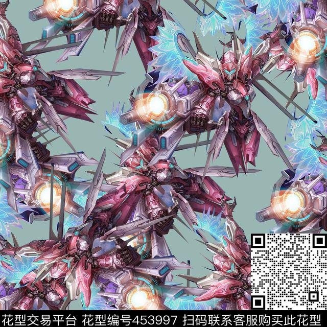 变形金刚潮流复古数码印花华亿平台下载（图片编号: 453997） - 瓦栏（Walan）