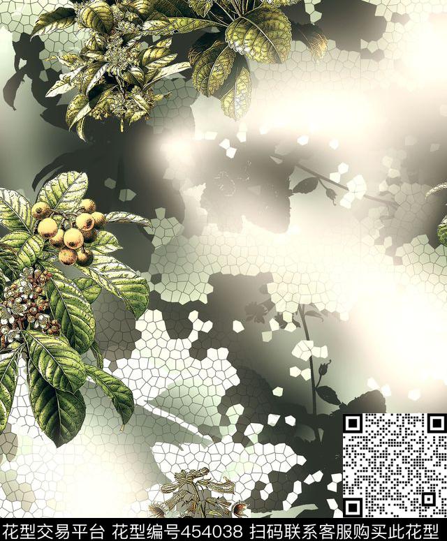 蜂窝枇杷田园生活数码印花华亿平台下载（图片编号: 454038） - 瓦栏（Walan）