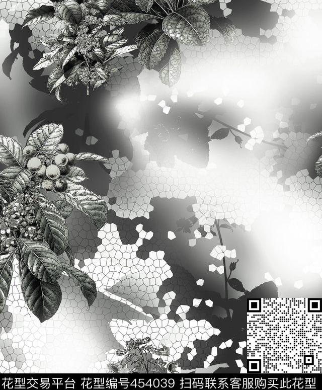 枇杷蜂窝小鸟数码印花华亿平台下载（图片编号: 454039） - 瓦栏（Walan）