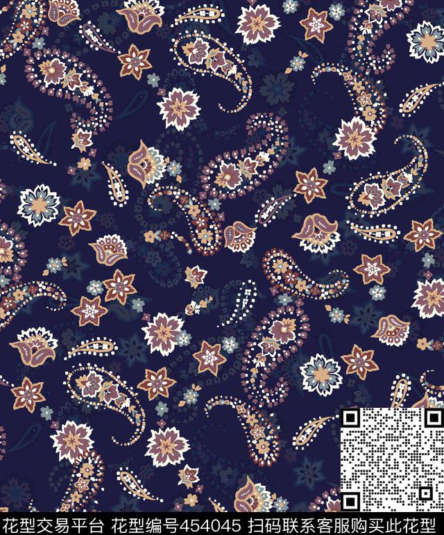 大牌腰果花流行时尚男女装均可传统印花华亿平台下载（图片编号: 454045） - 瓦栏（Walan）