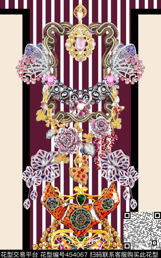 大牌时尚珠宝数码印花华亿平台下载（图片编号: 454067） - 瓦栏（Walan）